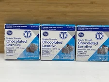 3x  Regular Strength Chocolate Laxative 24 Count Each Exp 8/26
