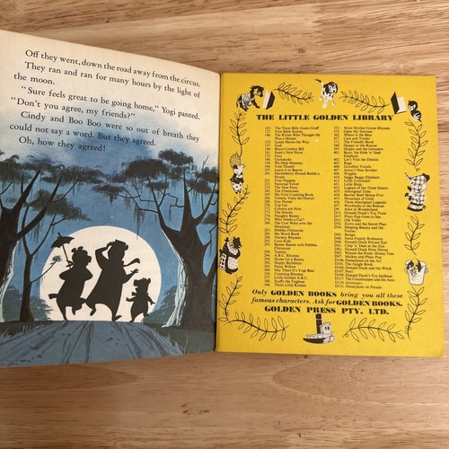 Hey there - it's YOGI BEAR Little Golden Book 1974 Sydney #304 VGC - Picture 9 of 9