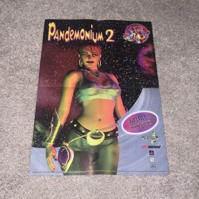Pandemonium 2 Gex Gecko PlayStation 1 PS1 Foldable Poster Approx 20  X 15 