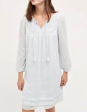 NWT Anthropologie Carraroe Peasant Dress XS Sky Blue One September Women
