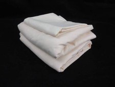 Light Peach Twin Sheet Set Flat Fitted Pillowcase Poly Cotton Blend