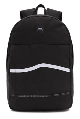 Vans Construct Old Skool Backpack Black/White Laptop Sleeve Travel School Bag