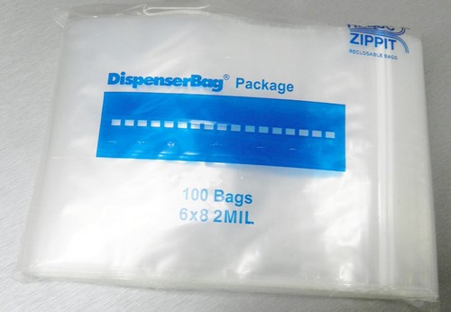 100 Reloc Zippit Bags 6"x8" Clear 2mil Poly Reclosable Zip Seal Slide Lock Bag - 第 5/5 張圖片