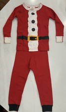 Hanna Anderson Organic Christmas Holiday Santa Pajama Set- Size 3T KidsPre-Owned