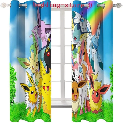 Tende Oscuranti 3D Spesse Bambini/Pokemon Pikachu Anello Termico Occhiello Superiore/Tende - Foto 44 di 93