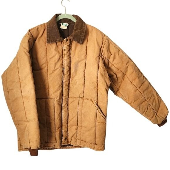 KEY x VTG 50's quilted fleece lined corduroy collar workman