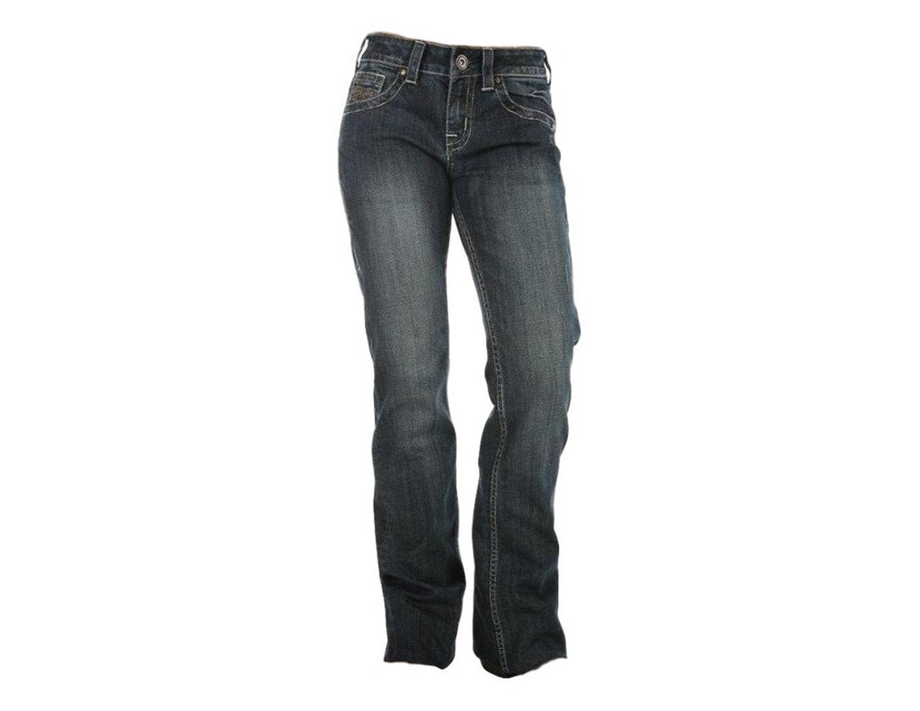 Cowgirl Tuff Don’t Fence Me In Dark Boot Cut Jeans For Women - Comfortable & Stylish Western Wear - View #12
