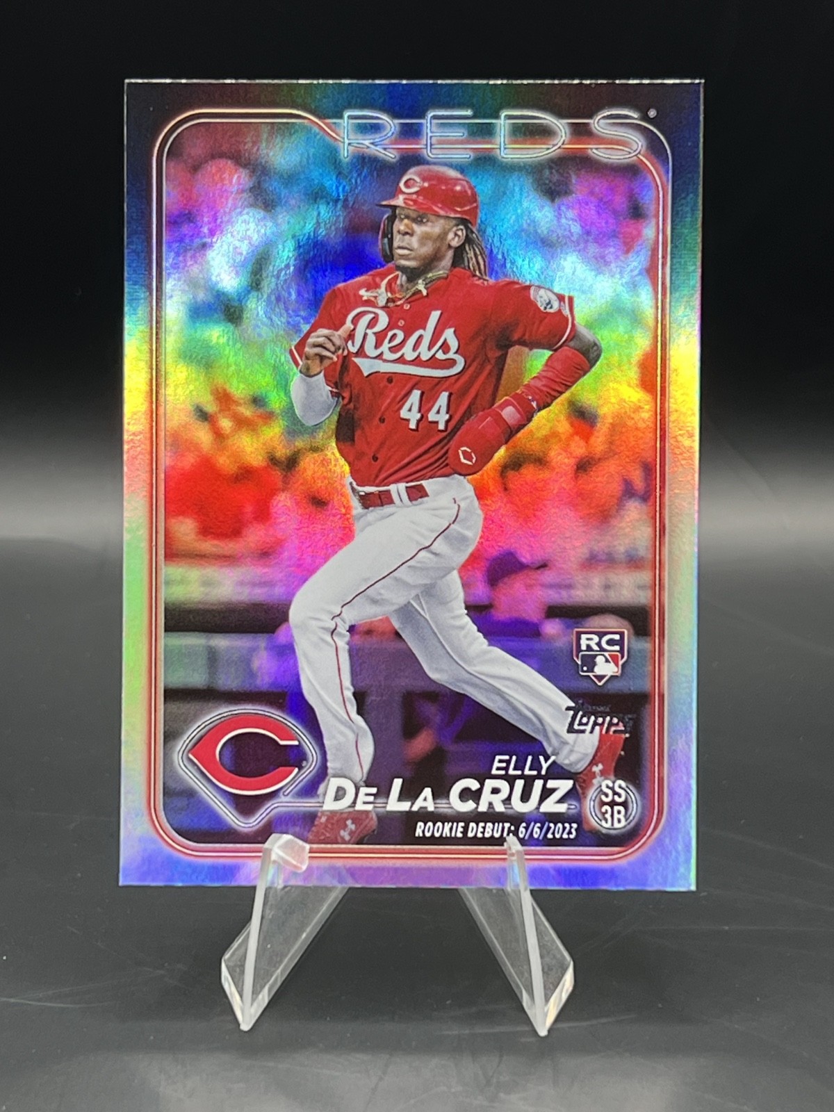 Elly De La Cruz 2024 Topps Update Series Rookie Debut #US350 Rainbow Foil (RC)