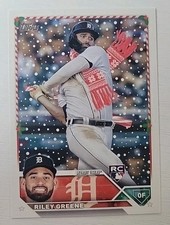 2023 Topps Holiday Riley Greene RC Candy Cane Bat And Scarf SP Rookie Tigers H70