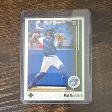 Upper Deck 1989 Pat Borders #593 Base Set Toronto Blue Jays Vintage MLB
