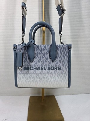 Michael Kors Mirella Extra Small Shopper Crossbody Bag In Denim.  NWT