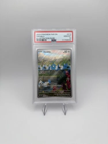2023 POKEMON PARADOX RIFT SWABLU 213/182 IR ILLUSTRATION RARE PSA 10 GEM MINT