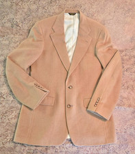 Palm Beach Men's Camel Hair Tan 2 Button Single Vented Jacket 42R USA Vintage