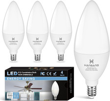 E12 Candelabra LED Bulbs 2700K Warm White, 60Watt Equivalent, Type B Light Bulb