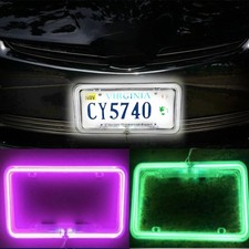 Universal Neon License Plate Frame 12v Led Light Car Front Rear Holder Cover Universal Neon License Plate Frame 12v Led Light Car Front Rear Holder Cover