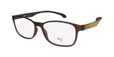 NEW PUMA 15441 GLASSES RECTANGULAR PLASTIC UNISEX BROWN 53-15-140 FULL-RIM BR