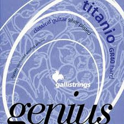 Galli GR40 KLASSISCHE GITARRENSAITEN, Titanio. Hard Tension, Spur 0,029- 045