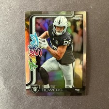 2025 Topps Chrome Football Brock Bowers Future Stars Refractor Raiders