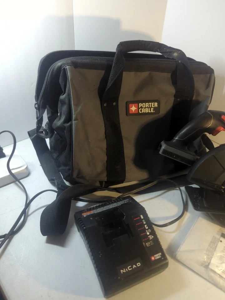 Sierra Circular Cable Porter 18v Herramienta Inalámbrica + Cargador PC186CS PROBADO Foto 2 de 4