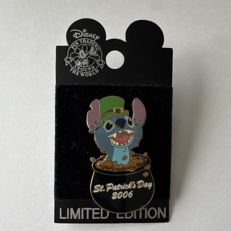 Disney Stitch St. Patrick's Day 2006 Limited Edition ATW Single Pin