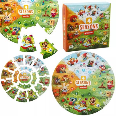 4823056515238 Puzzle 17 elementów. 4 niesamowite pory roku Cubika
