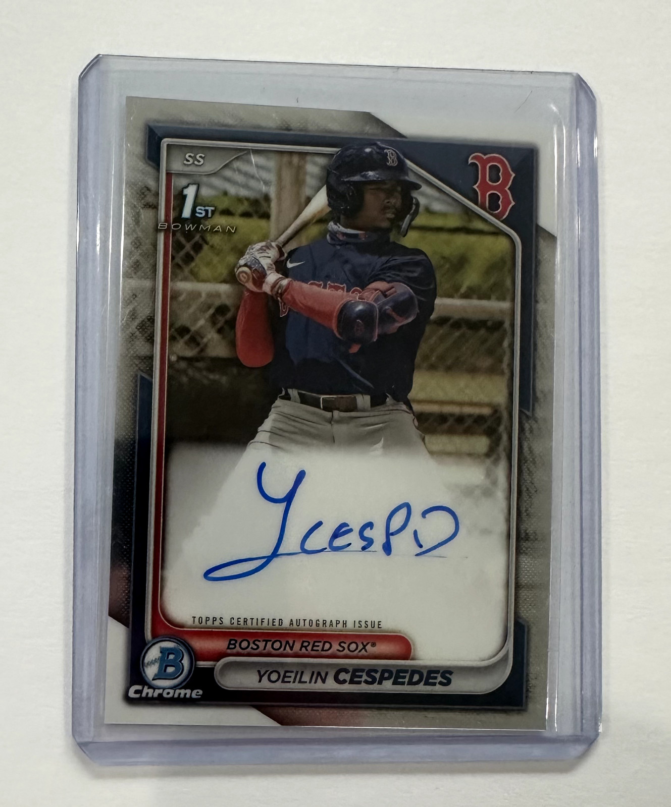Yoeilin Cespedes Autograph 2024 Bowman 1st Chrome Rookie Card