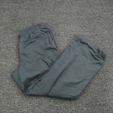 Pantalones deportivos Reebok para mujer grandes grises forrados cortavientos cordón ribete púrpura