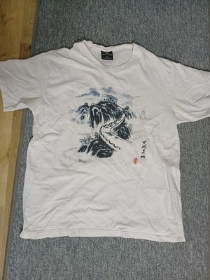 Hao Han T-Shirt Größe XL Weiss mit Aufdruck 100% Baumwolle Top Zustand