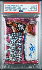2018 PANINI SPECTRA AWARD-WINNING AUTOS DARRELL GRIFFITH 15/25 PSA 9 AUTO 10