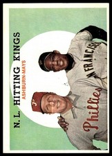 1959 Topps #317 / N.L. Hitting Kings (Richie Ashburn / Willie Mays)
