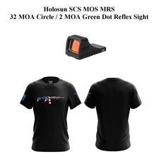 Holosun SCS MOS MRS 32 MOA Circle / 2 MOA Green Dot Reflex Sight w/ FREE SHIRT