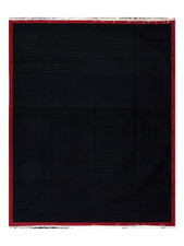 Handwoven Wool Kilim Dhurrie Rug Color Black & Red Handmade Design Carpet Rug