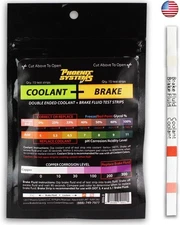 Phoenix Systems 8006-B Double-Ended Brake Fluid + Coolant Test Strips (15 foil