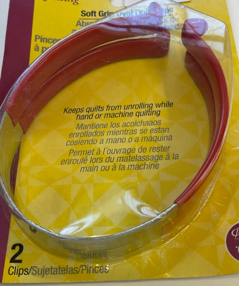 DRITZ QUILTING #3158 - SOFT GRIP OVAL 绗缝夹(2 件装) — 第 2/3 张图片