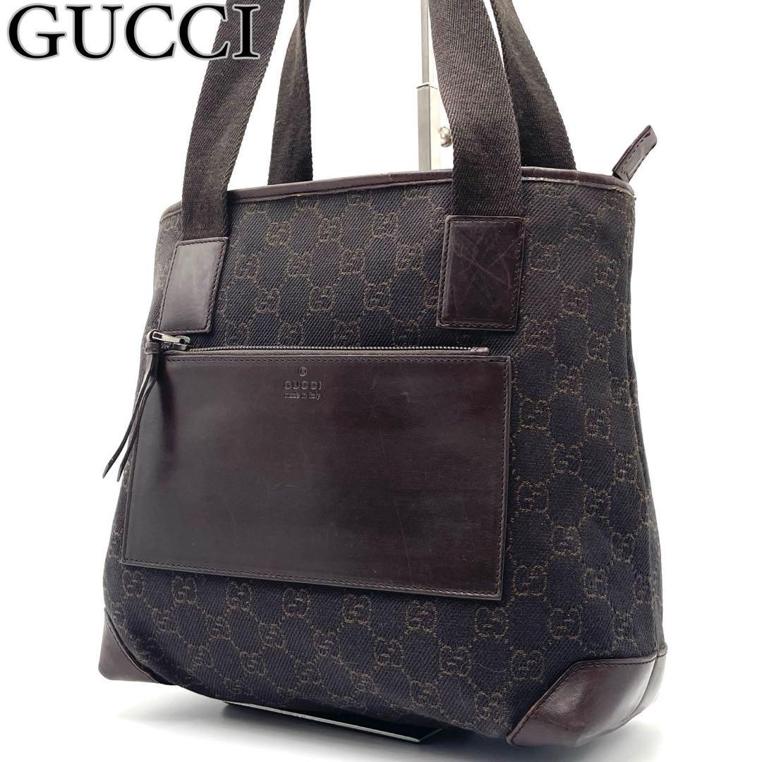 Authentic Gucci GG Canvas Brown Tote Bag 28893 Japan Import