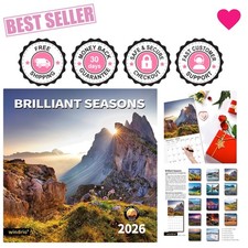2026 Seasonal Wall Calendar - Thick Paper  Oversized for Effortless Planning