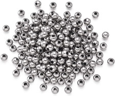 Megapet 1000Pcs 3Mm Metal Spacer Beads 304 Stainless Steel Smooth round Rondelle