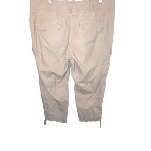 Lauren Ralph Lauren LRL Active Cargo Pant Women's Sz 14 Tan Stretch Granolagirl - Picture 2 of 10