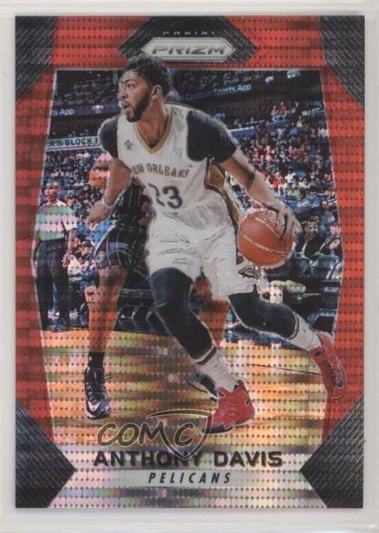2017-18 Panini Prizm Red Pulsar Prizm 9/25 Anthony Davis #121 0b0
