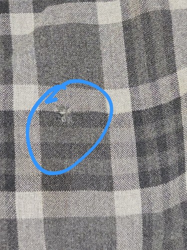 Consensus Sportswear Mens L Gray Plaid Check Long Sleeve Button Up Shirt W/patch - Picture 8 of 8