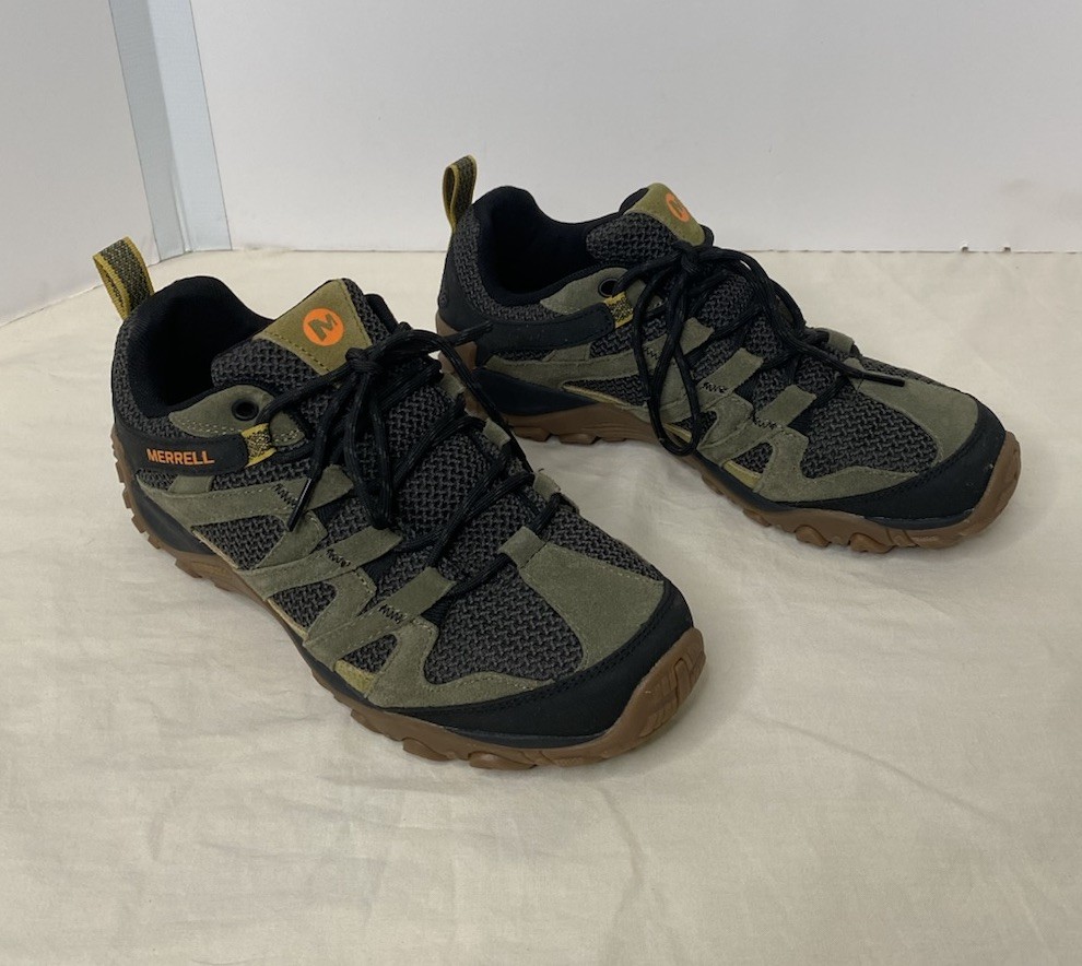 MERRELL Scarpe da trekking Merrel uomo taglia 8 stringate verde oliva sneakers arrampicata