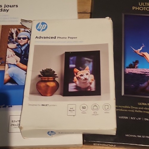 (Lot Of 3) HP Everyday Photo Paper Glossy 5"X7" & 2 8.5"X11" One Is A Epson - Picture 2 of 5