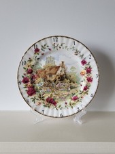 Royal Albert Old Country Roses Cottage Bone China Plate Wall Clock