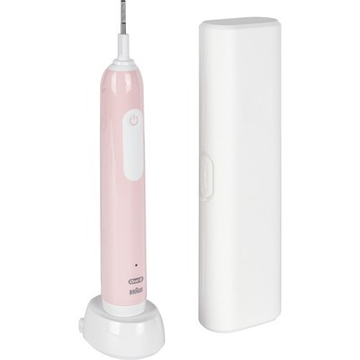 Oral-B Pro 1 Cross Action Pink mit Reiseetui, Elektrische Zahnbürste, pink