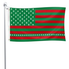 Large Christmas Flag, 3x5ft Christmas American Flag Merry Christmas Flag Bann...