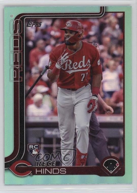 2025 Topps Series 1 Aqua Rainbow Foil Rece Hinds #217 10h2