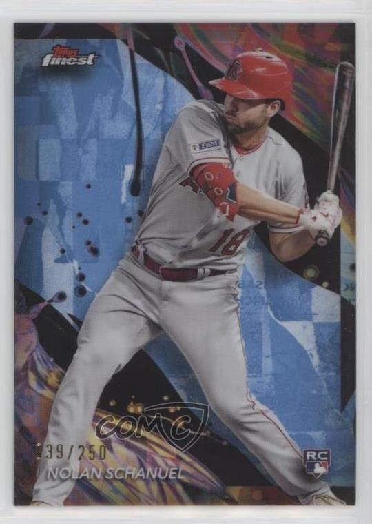 2024 Topps Finest Uncommon Sky Blue Refractor 39/250 Nolan Schanuel #182 1d0h