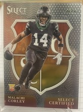 2024 Panini Select Certified Rookies Malachi Corley #24 (RC) NY Jets BROWNS card