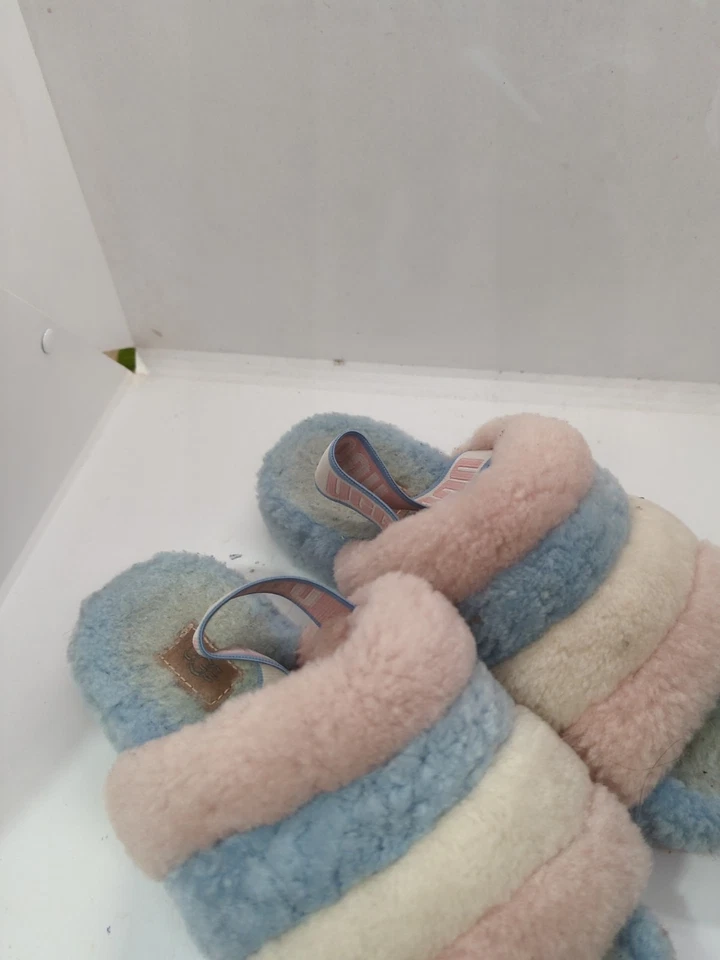 Zapatillas de lana de oveja mullidas color caramelo algodón Ugg Fluff Yeah para mujer talla 7 Foto 2 de 4