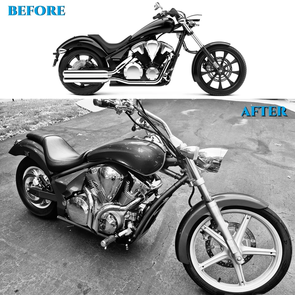 Black LAF Drag Pipes for Honda VT1300 Fury/Sabre/Stateline/Interstate 10-24 - Image 3 of 4